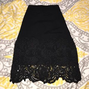 Black lace skirt